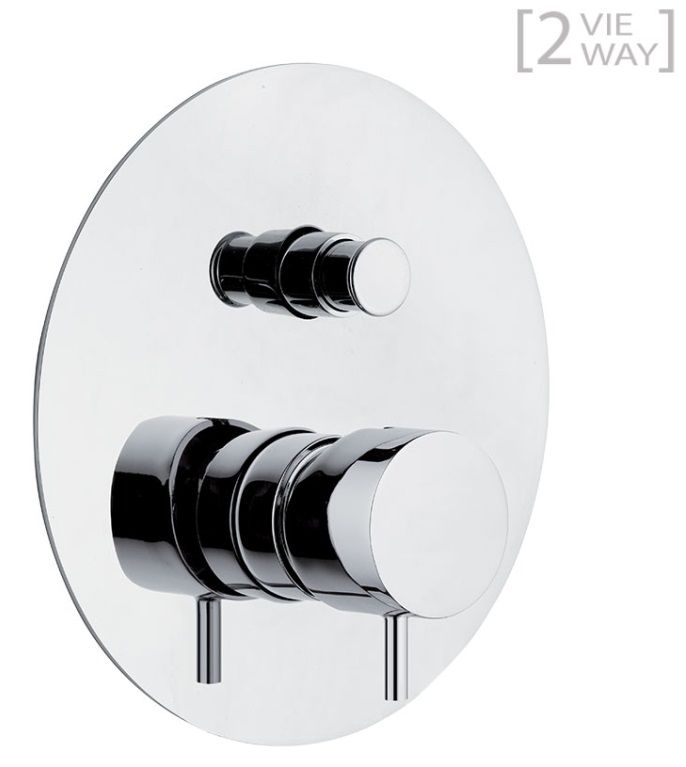 Встраиваемый смеситель для душа с дивертером на 2 выхода, цвет хром