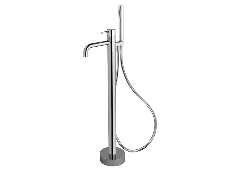 Смесители Смеситель напольный для ванны в комплекте с душевым гарнитуром (внешняя часть), хром 