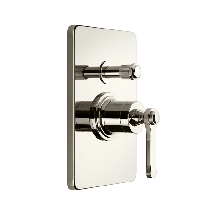 Смесители Смеситель встраиваемый, однорычажный, с переключателем на 2 положения, внешняя часть, цвет Nickel PVD 