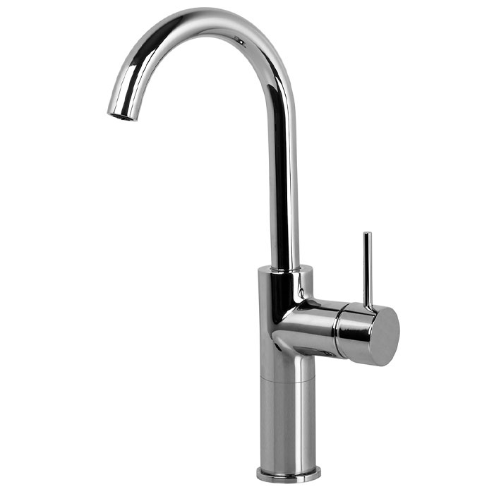 Смесители Spillo Up Смеситель для раковины, вращающийся излив, с донным клапаном click-clack, цвет хром 