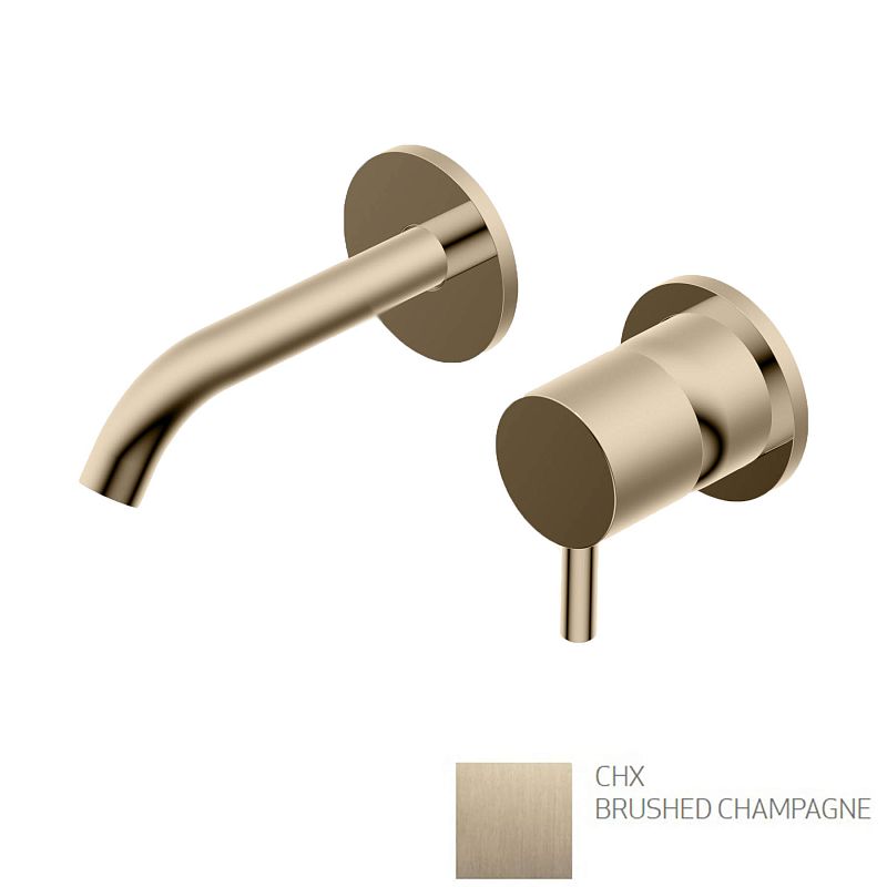 Смесители Смеситель для раковины встраеваемый с внутренней частью. изливом 133мм, отделка в цвете Шампаньamp 