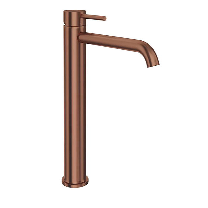 Смесители Смеситель для раковины однорычажный, высокий, без дон/клапана 3/8”, брашированная медь, pvd 