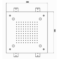 Душевая программа Душевая лейка потолочная встраив., 380х380 мм, 2 режима, цвет Mirror Stainless Steel 