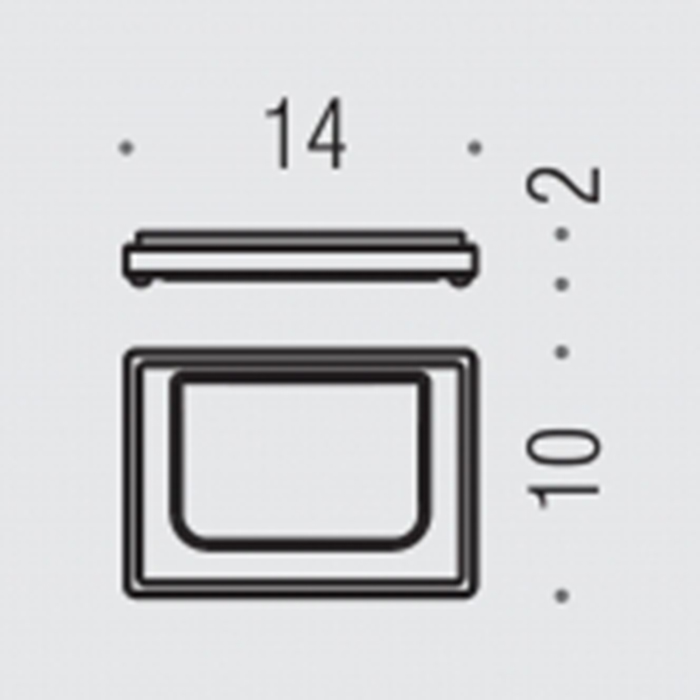 Аксессуары для ванной Мыльница настольная, цвет чёрный матовый/матовое стекло 
