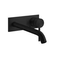 Смесители Настенный смеситель для раковины внешняя часть черный матовый 