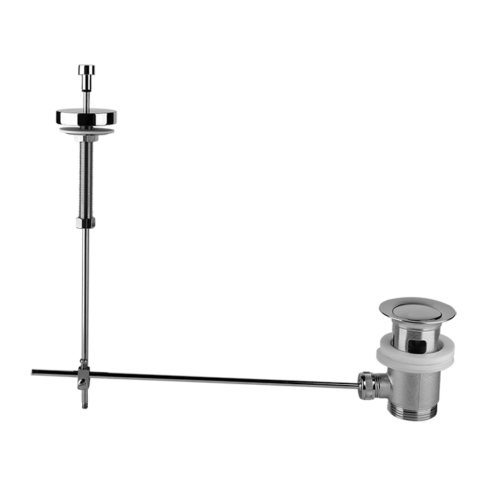 Комплектующие Донный клапан для раковины с автоматической пробкой, открывающийся сверху, цвет хром 