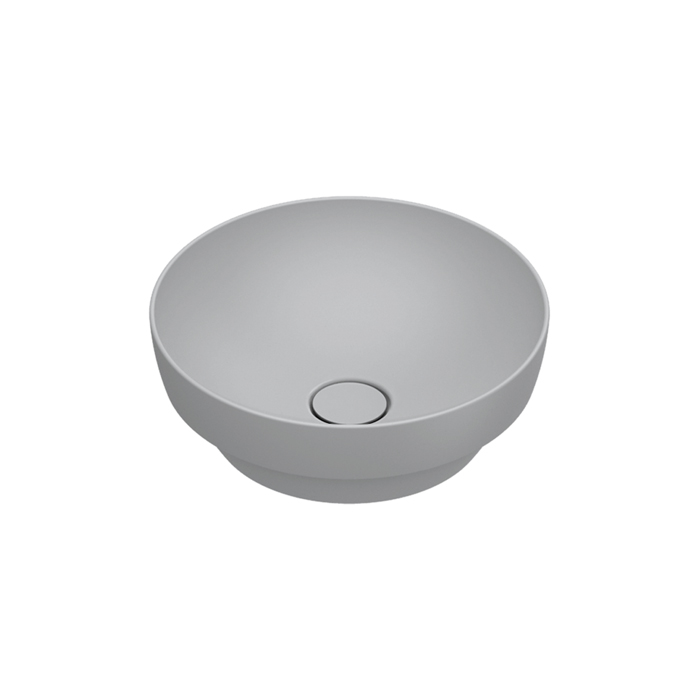 Раковины Раковина 40 h14 встраиваемая, без отверстий под смеситель, покрытие Cataglaze+, цвет Cemento Satinato 