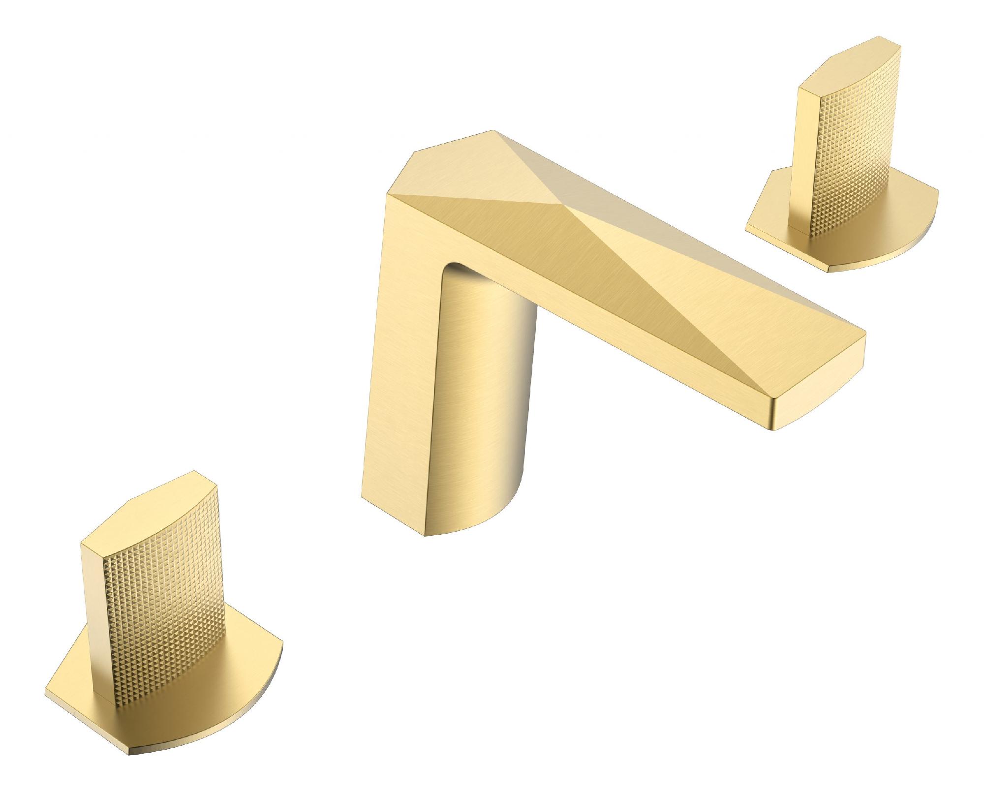 Смесители Смеситель врезной на 3 отверстия. золото, ручка TOUCH 