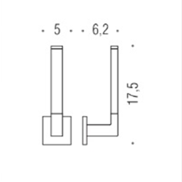 Аксессуары для ванной Держатель туалетной бумаги 17.5 см, цвет хром 
