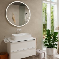 Смесители EcoSmart+ Настенный смеситель для раковины, белый матовый 