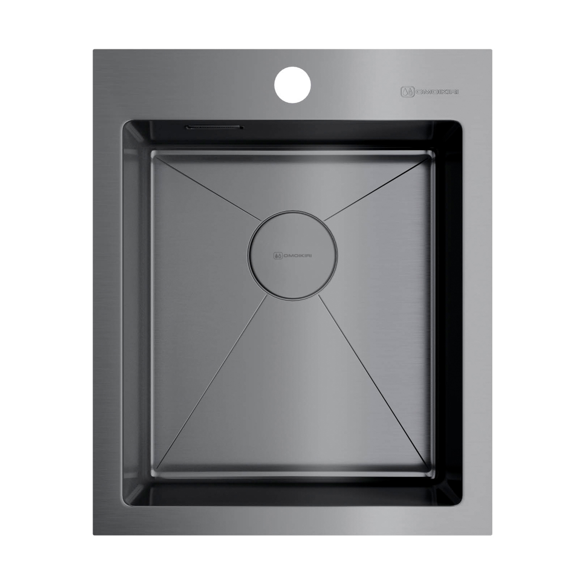 Кухонные мойки Кухонная мойка 410x510x200 Akisame 41-GM нержавеющая сталь/вороненая сталь 