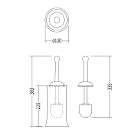 Аксессуары для ванной Ёршик для унитаза напольный 