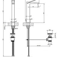 Смесители Высокий смеситель для раковины хром 
