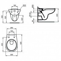 Унитазы Подвесной унитаз безободковый с крышкой микролифт, евробелый 