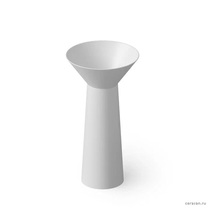 Раковины Раковина напольная 48x48xh90 см, материал: Solid Surface искуственный камень, цвет: White №18 