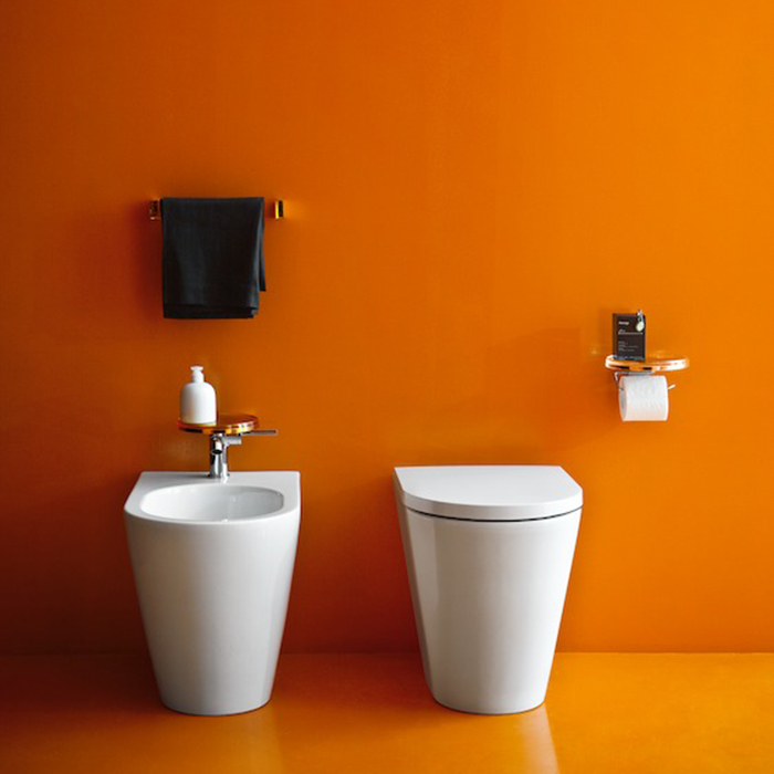 Биде напольное 560х370х430мм с 1 отв. под смеситель, без боковых отв, цвет: белый