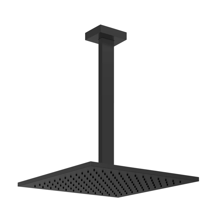 Душевая программа Верхний душ для потолочного крепления 300x300 мм, СПЕЦРАЗМЕР-УКАЖИТЕ (высота от 115 до 1865мм), цвет черный 