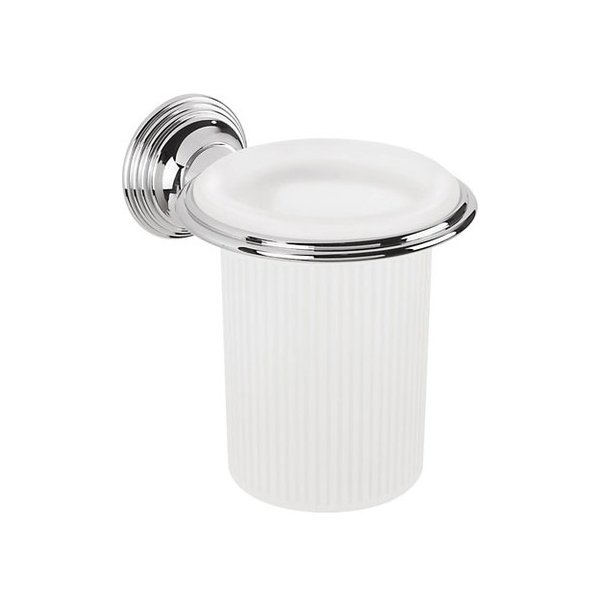 Стакан подвесной, цвет хром/матовое стекло