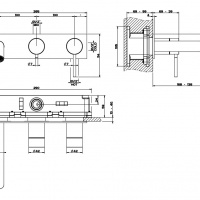 Смесители Смеситель для ванны внешняя часть чёрный матовый 