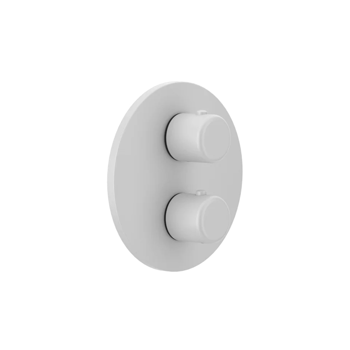 Смесители Встраиваемый термостат, подключение на 3/4, с переключателем на 2 выхода(внешние части), цвет белый 