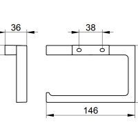 Аксессуары для ванной Держатель для туалетной бумаги (чёрный матовый) 