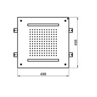 Душевая программа Душевая лейка потолочная встраив.с хромотерап., 500х500 мм, 1 режим, цвет Mirror Stainless Steel 