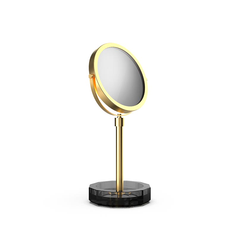 Зеркало косметическое Антрацит / Золото матовое