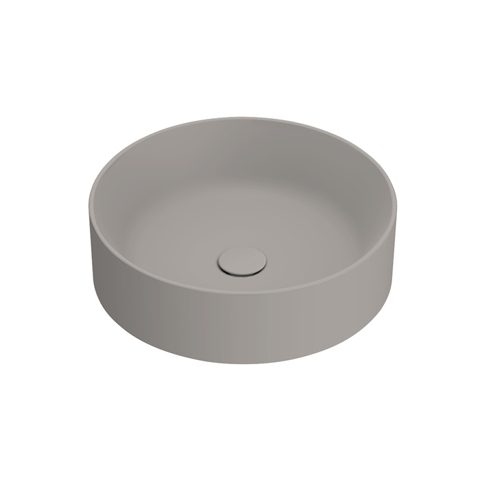 Раковины Раковина 45 см диаметр, на столешницу, без отверстий под смеситель, покрытие Cataglaze+, цвет Tortora Satinato 