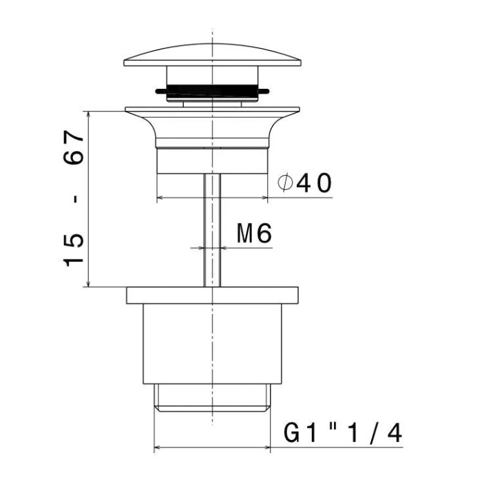 Комплектующие Донный клапан для раковины, потертая бронза 