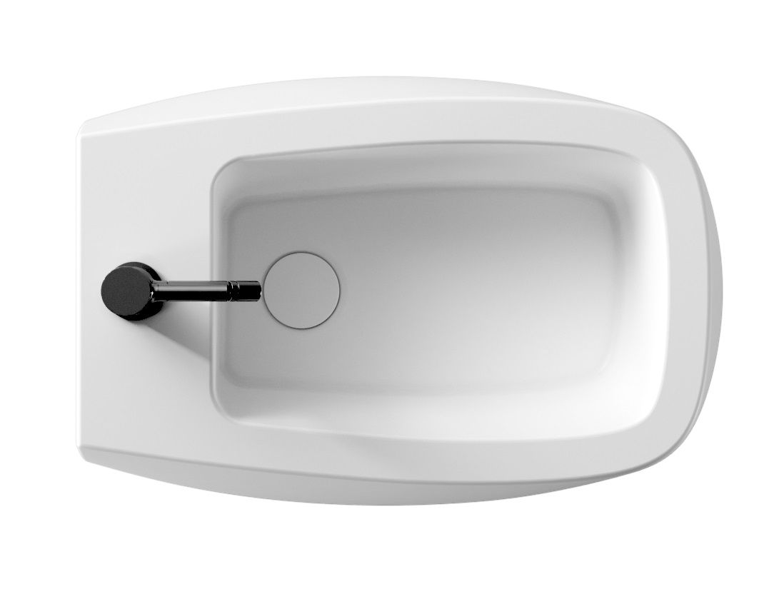 Подвесное биде c крепежом fix10, 57x37 см, цвет белый глянцевый