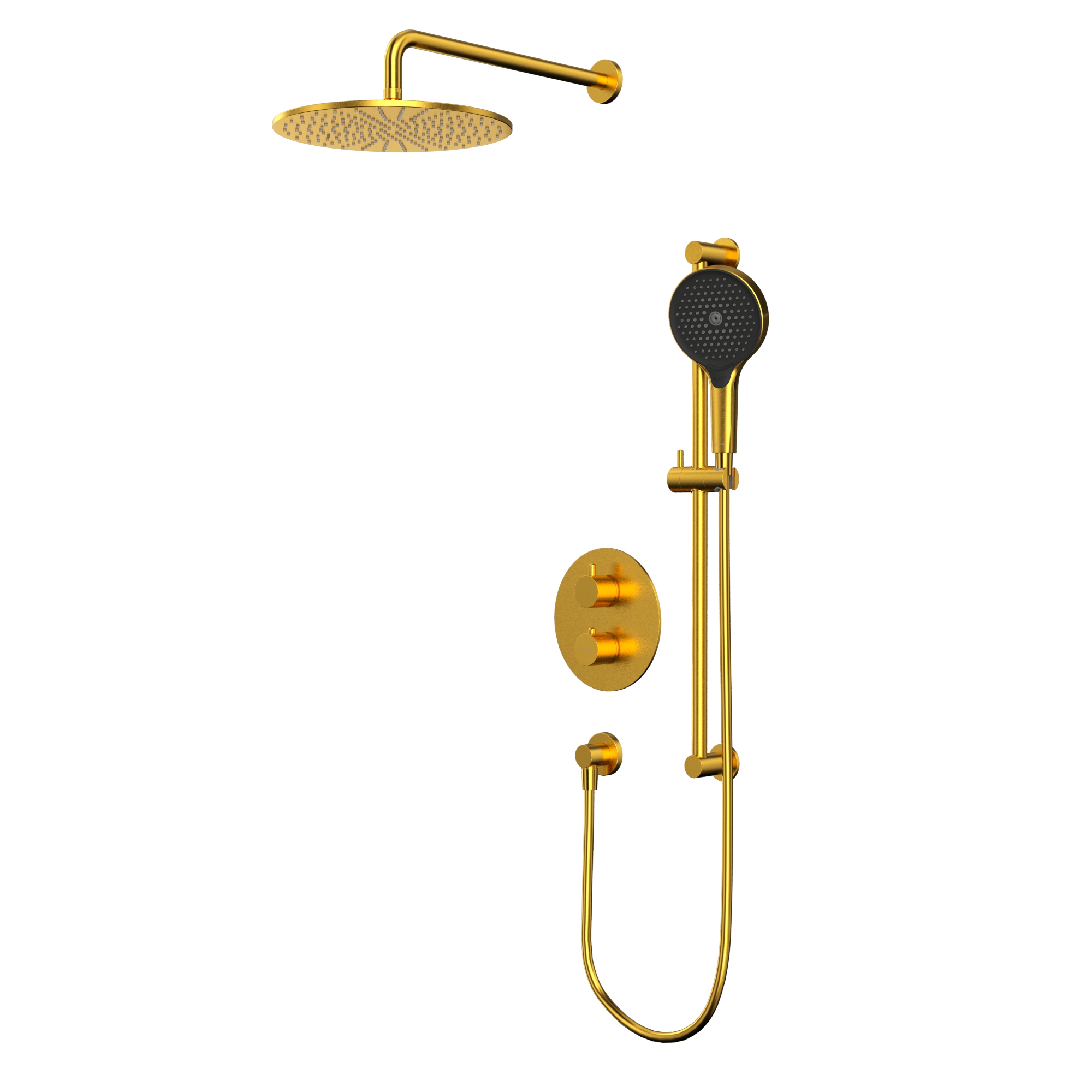Душевая программа Термостатическая душевая система скрытого монтажа YSET09TOPGLB (брашированное золото) 