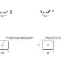 Раковины Раковина накладная, врезная 50*38 см (Cretta Matte) 