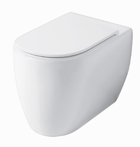 Унитазы Напольный безободковый унитаз 51 см, выход в стену, цвет белый матовый 