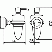 Аксессуары для ванной Дозатор жидкого мыла (хром) 