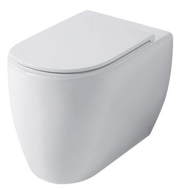 Унитазы Напольный безобод. унитаз 51 см, выход в стену, цвет белый глянцевый 