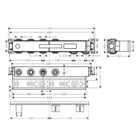 Смесители Скрытая часть термостата Select на 2 источника 