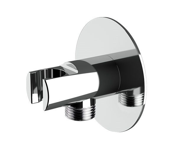 Комплектующие Подключение для душевого шланга с держателем лейки, хром 