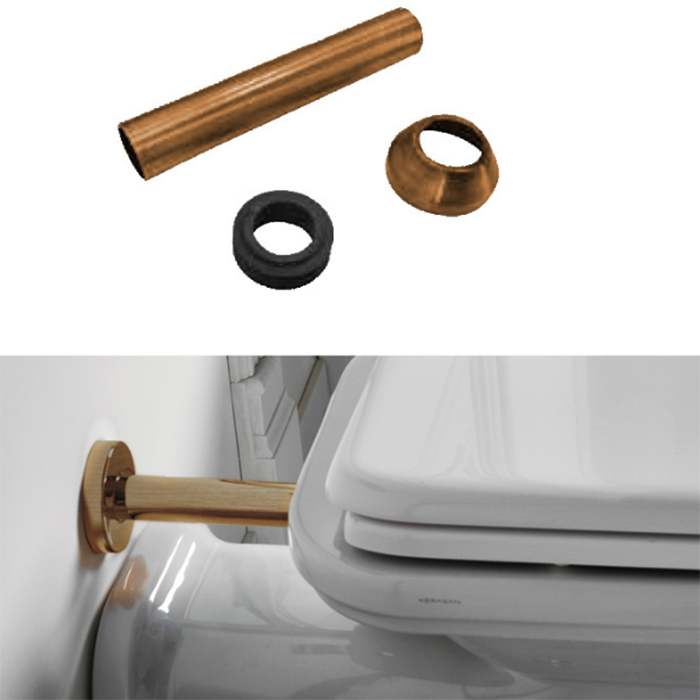 Соединение для смыва к напольному унитазу d=40 мм, цвет бронза