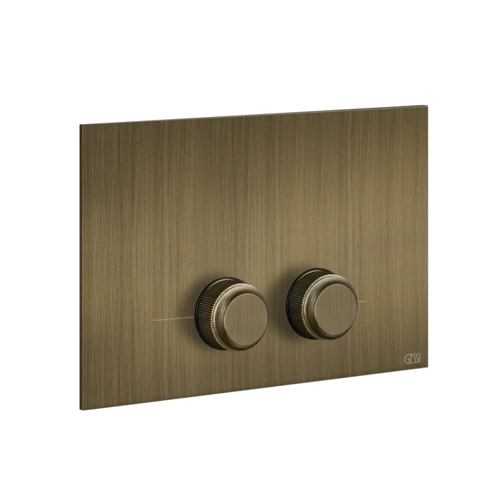 Клавиша смыва для унитаза двойная, для инсталляций Geberit Sigma8 и Sigma12, цвет Antique Brass