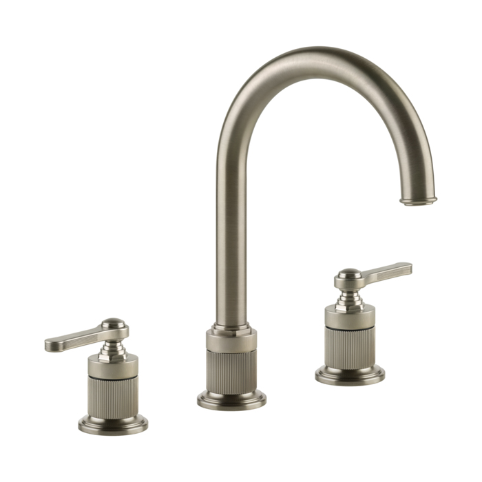 Смесители Смеситель для раковины на 3 отверстия, излив 172 мм,, цвет Finox Brushed Nickel 