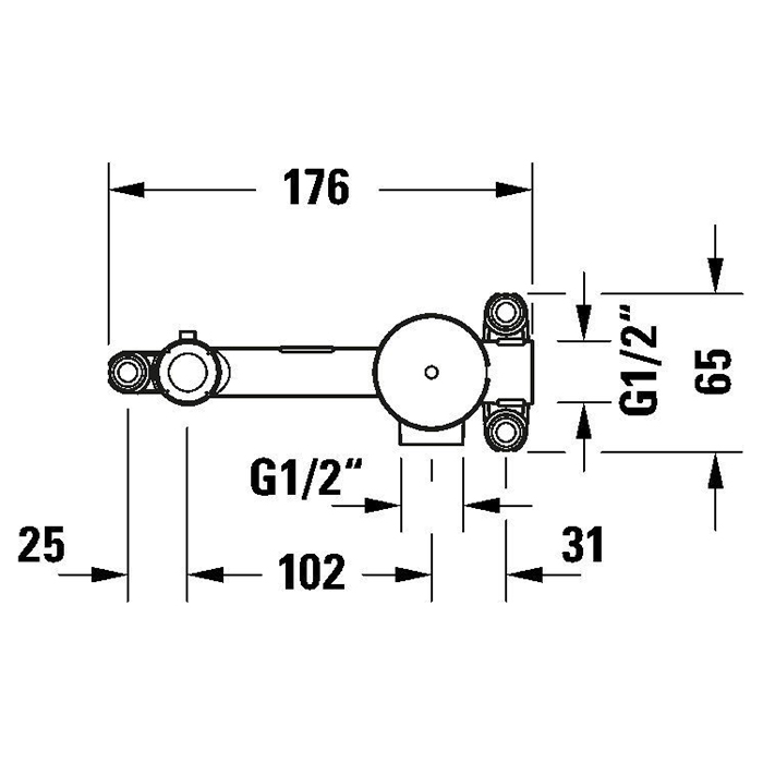 Смесители Скрытая часть смесителя для раковины 
