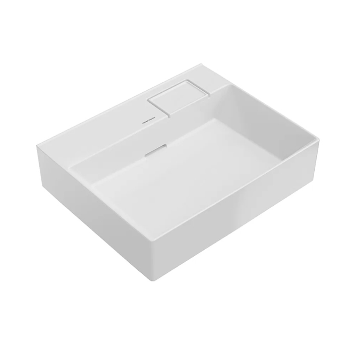 Раковины Раковина мебельная 60x48x14,5 см, без отверстий под смеситель, с переливом, цвет белая глянцевая 