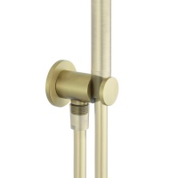 Комплектующие Подключение для душевого шланга | с держателем лейки, бронза матовая 