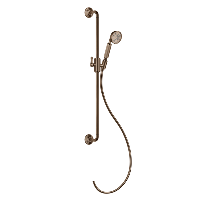 Комплектующие Штанга для душа 800 мм, с ручным душем и шлангом 1500 мм, цвет Copper Brushed PVD 