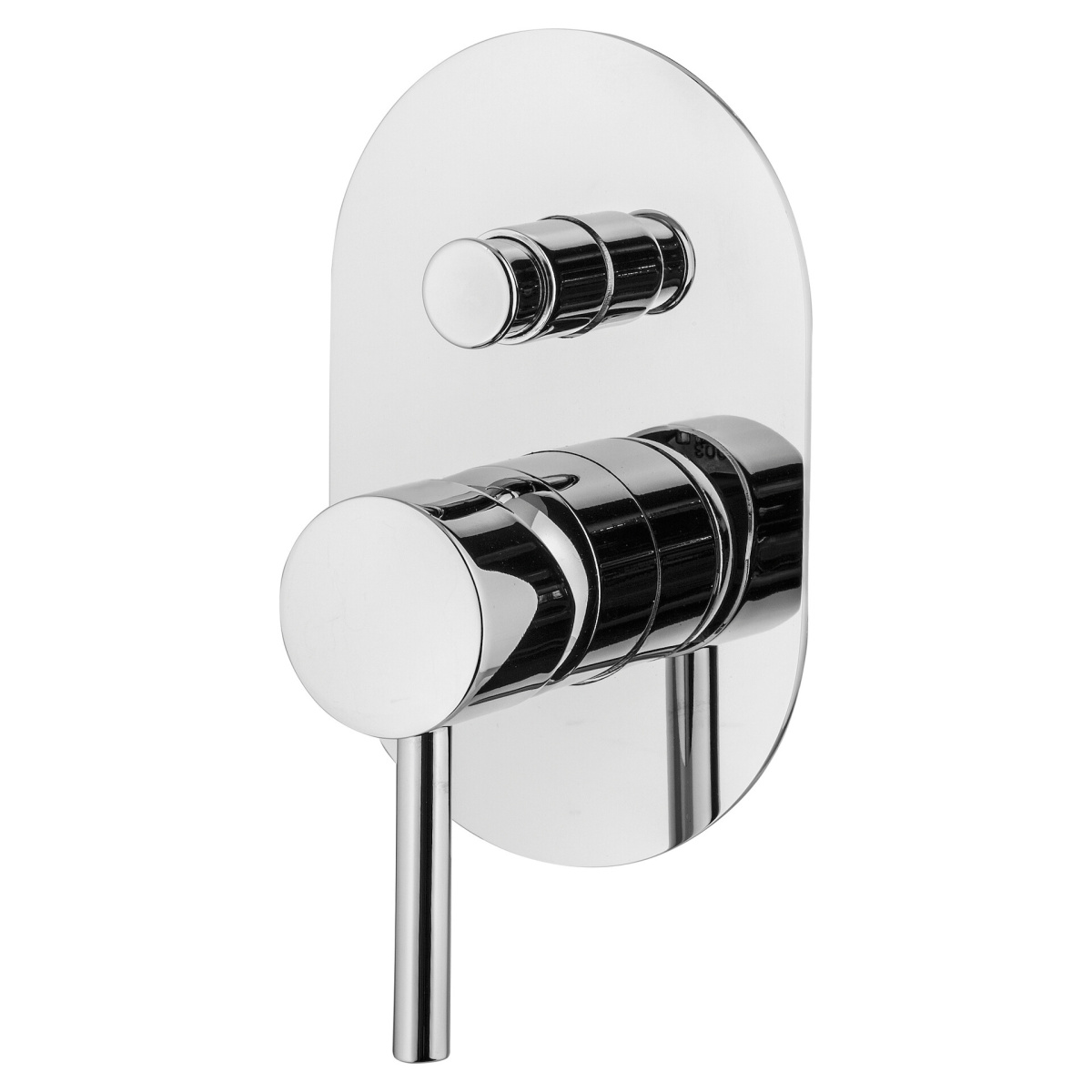 Смесители Внешняя часть встраиваемого смесителя на 2 выхода, накладка овал 100х150 мм, хром 