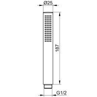 Комплектующие Ручной душ (хром черный шлифованный) 