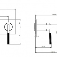 Смесители Настенный смеситель для раковины внешняя часть хром 