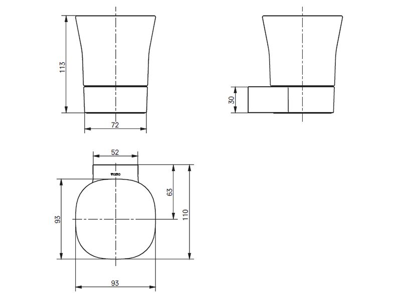 Аксессуары для ванной стакан для зубных щеток керамический подвесной 
