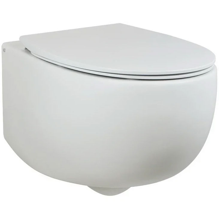 Унитазы Унитаз подвесной белый матовый без сиденья 