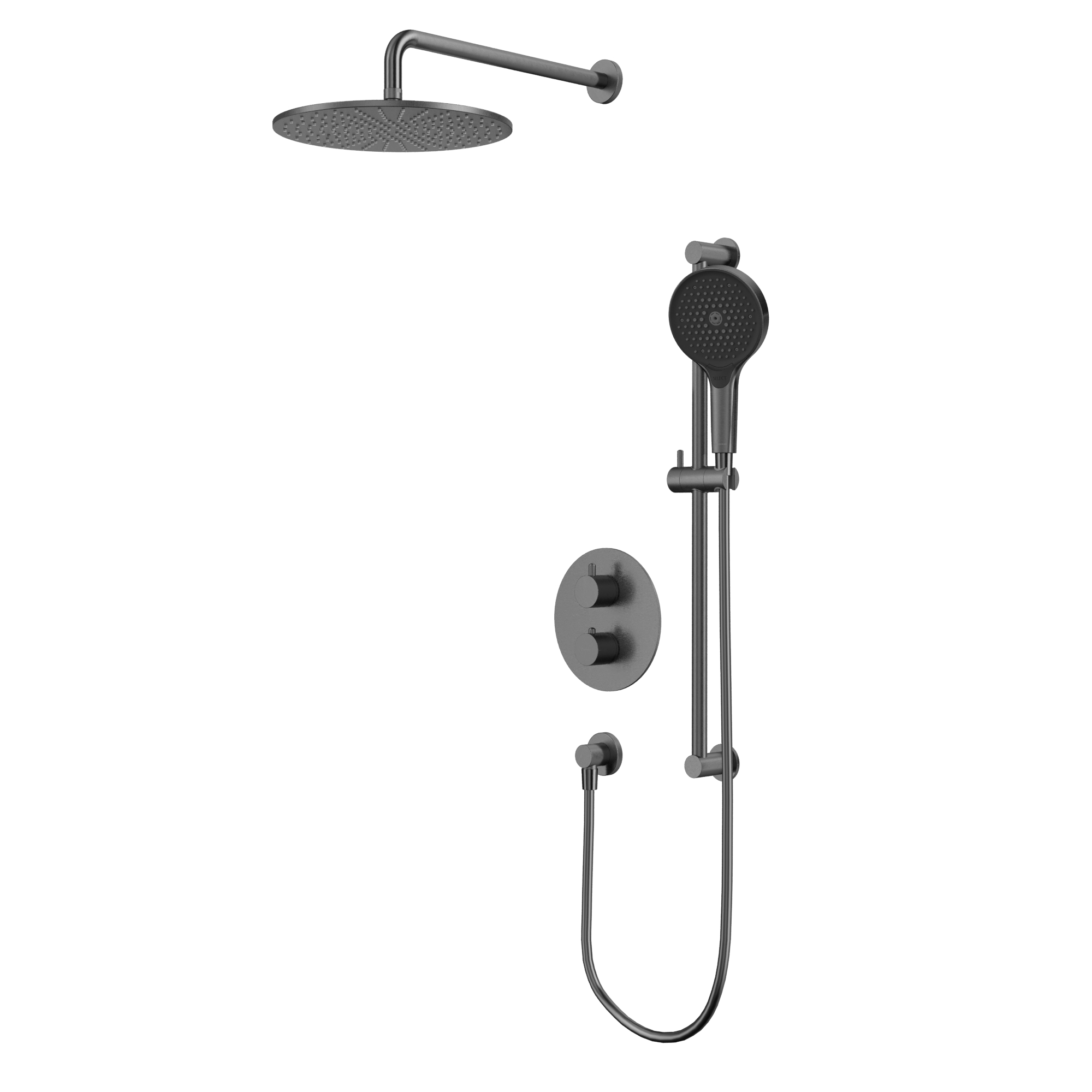 Душевая программа Термостатическая душевая система скрытого монтажа YSET09TOPGM (оружейная сталь) 